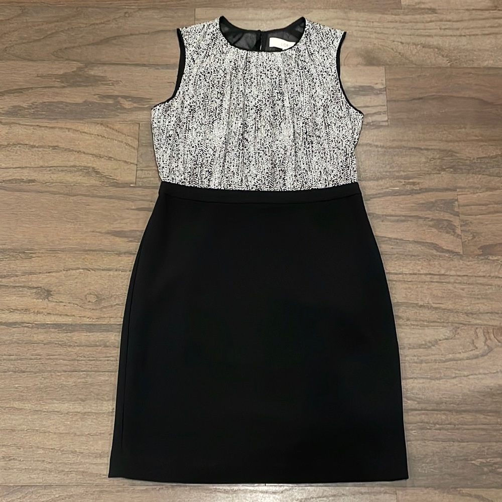 NWT LOFT Petite Black and White Dress - Size 2P
